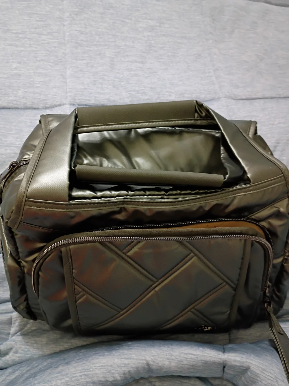 Lug Quilted Medium Satchel Crossbody - Rumble